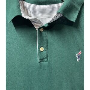 RARE Carpenter UK Outfitters  XXL Men's Green Short Sleeve Polo‎ Woodpecker Logo